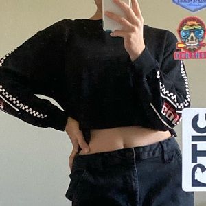 Corvette long sleeve crop top